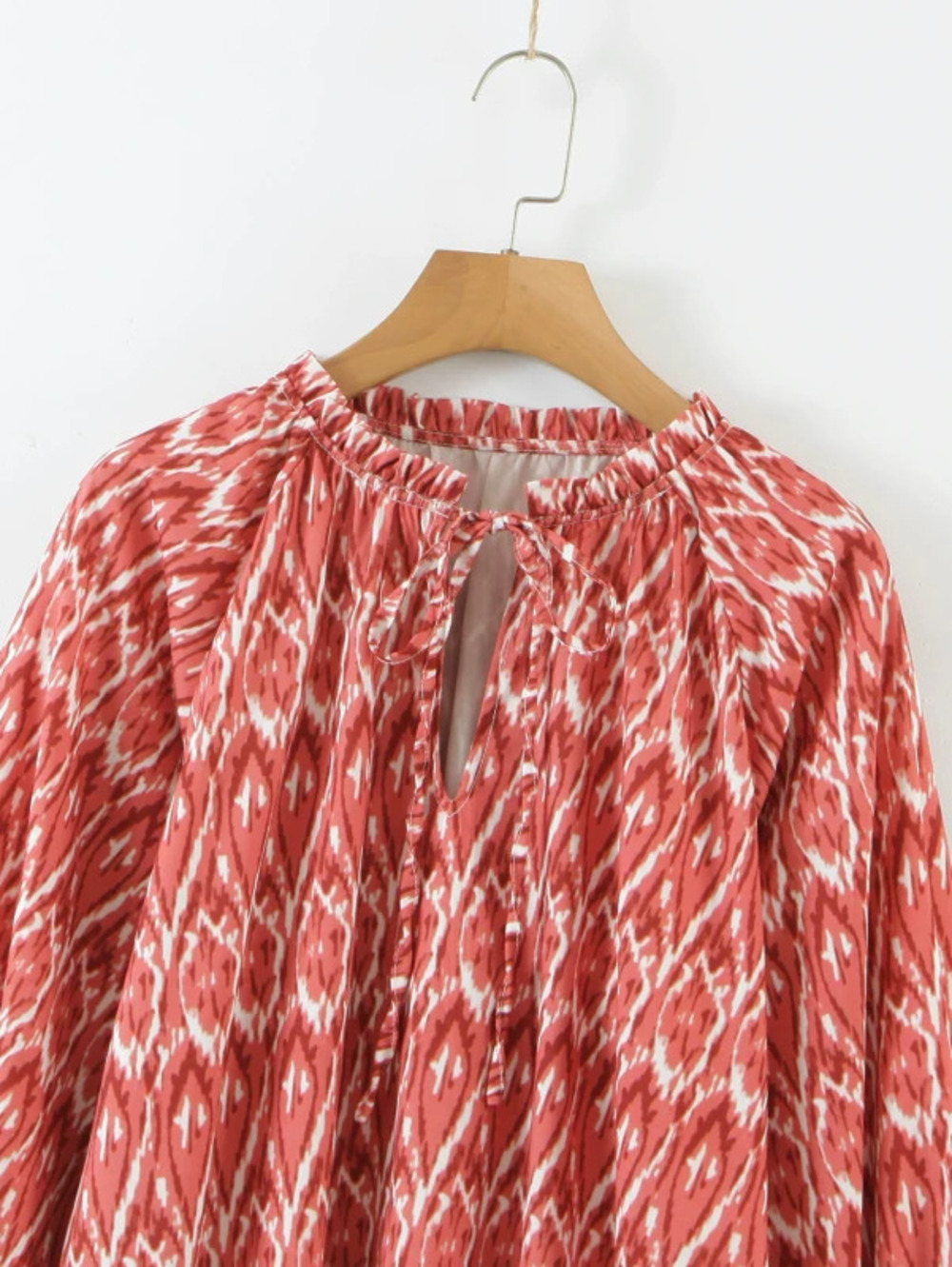 Spring Long Sleeve Mandarin Collar Pullover Shirt